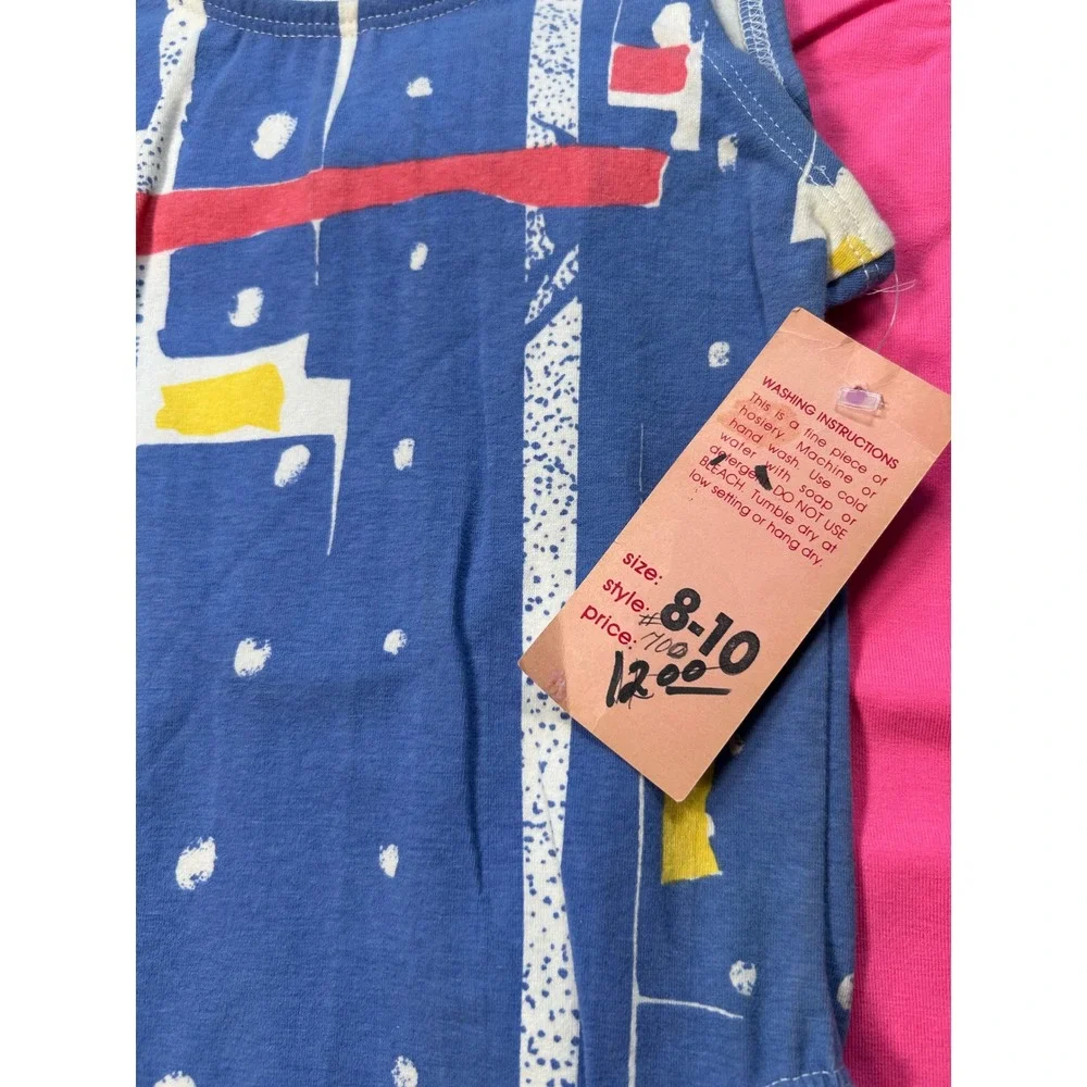 Vintage NWT Girls Leotard Lot 2 Jenni Rose Body Flex Pink Blue Pattern Size 8-10